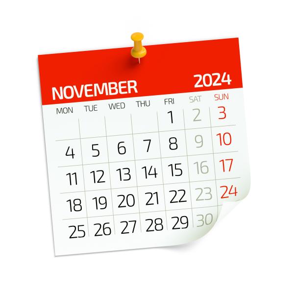 November 2024 calendar sheet