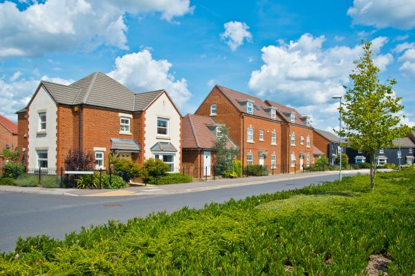 Houses on modern estate